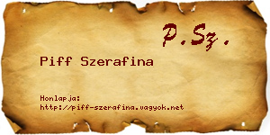 Piff Szerafina névjegykártya